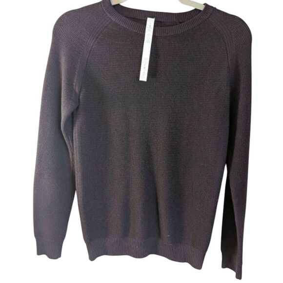 LULULEMON ATHLETICA Simply Wool Sweater in Black Cherry Size 4 - Picture 3 of 4